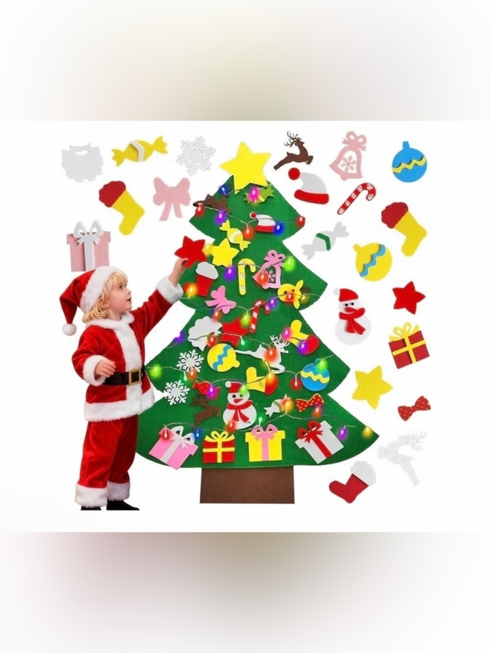 Ft Felt Christmas Tree for Toddlers, DIY Felt Craft Kit NEW
